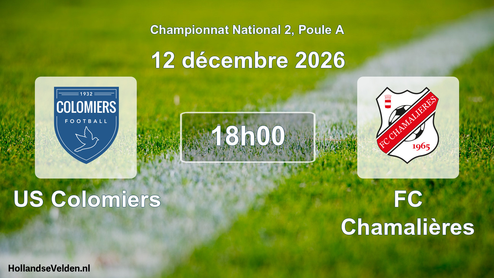 Match programmé: US Colomiers - FC Chamalières (12 décembre 2026)