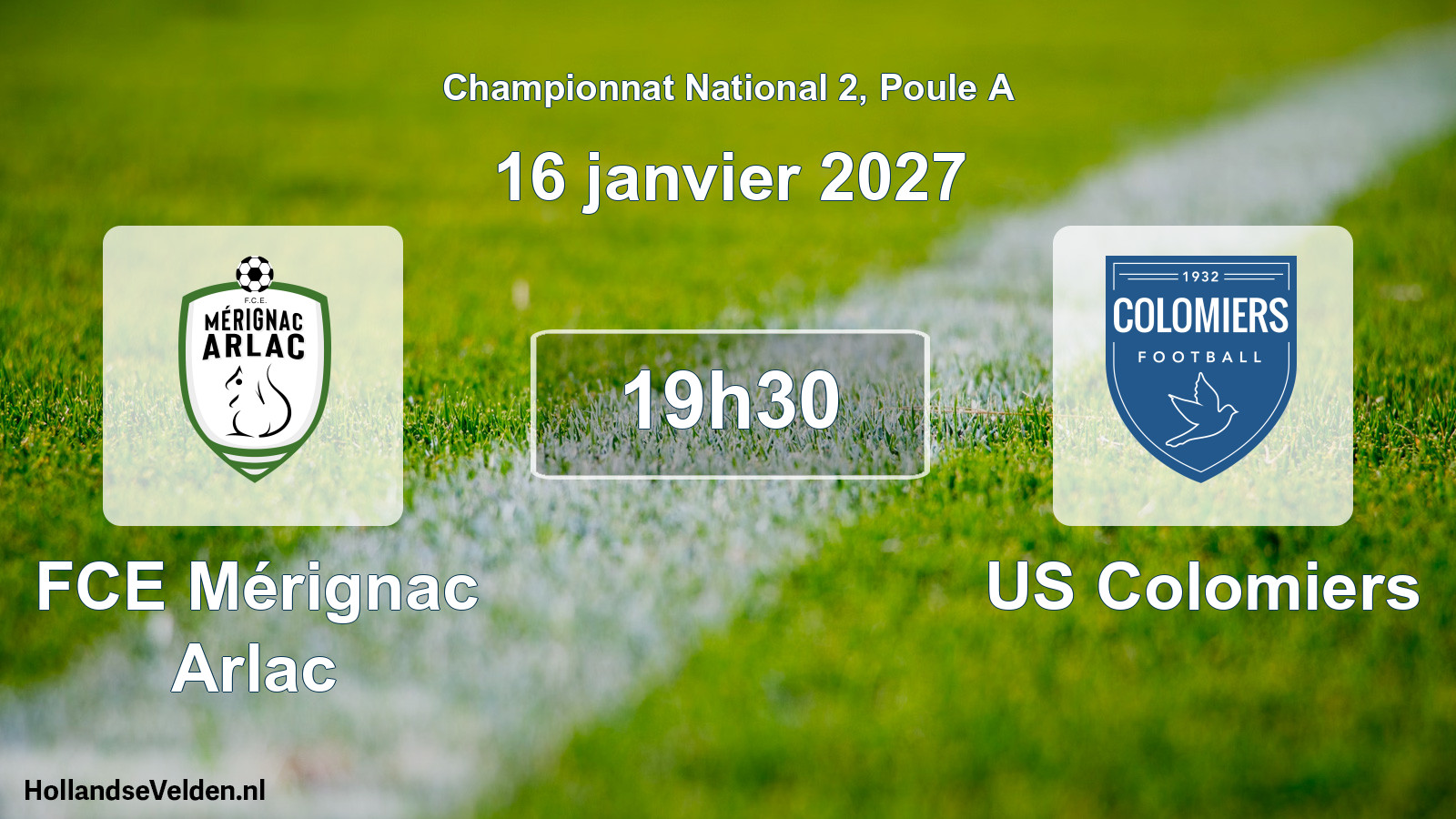 Scheduled Match: FCE Mérignac Arlac - US Colomiers (16 January 2027)