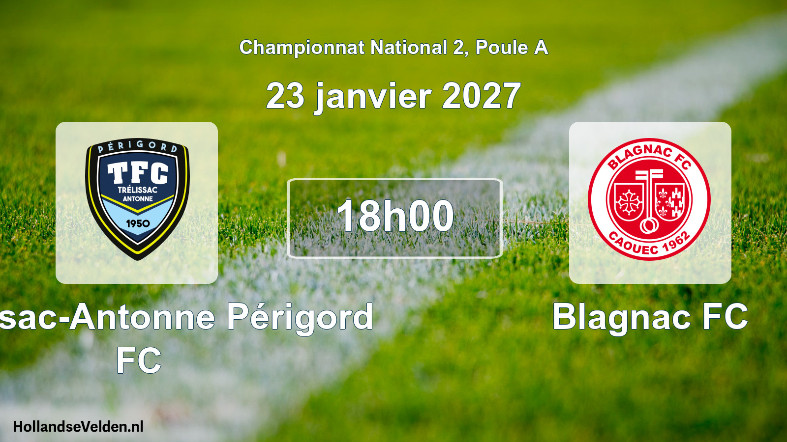 Scheduled Match: Trélissac-Antonne Périgord FC - Blagnac FC (23 January 2027)