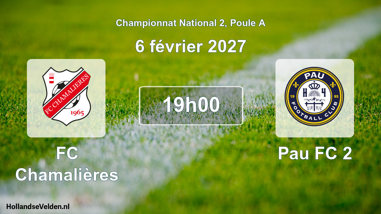 Match programmé: FC Chamalières - Pau FC 2 (6 février 2027)