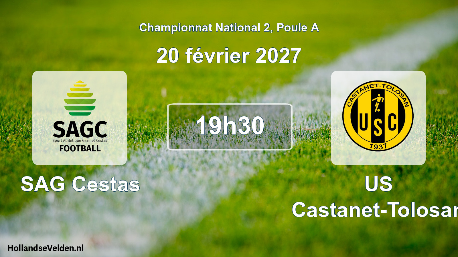 Scheduled Match: SAG Cestas - US Castanet-Tolosan (20 February 2027)