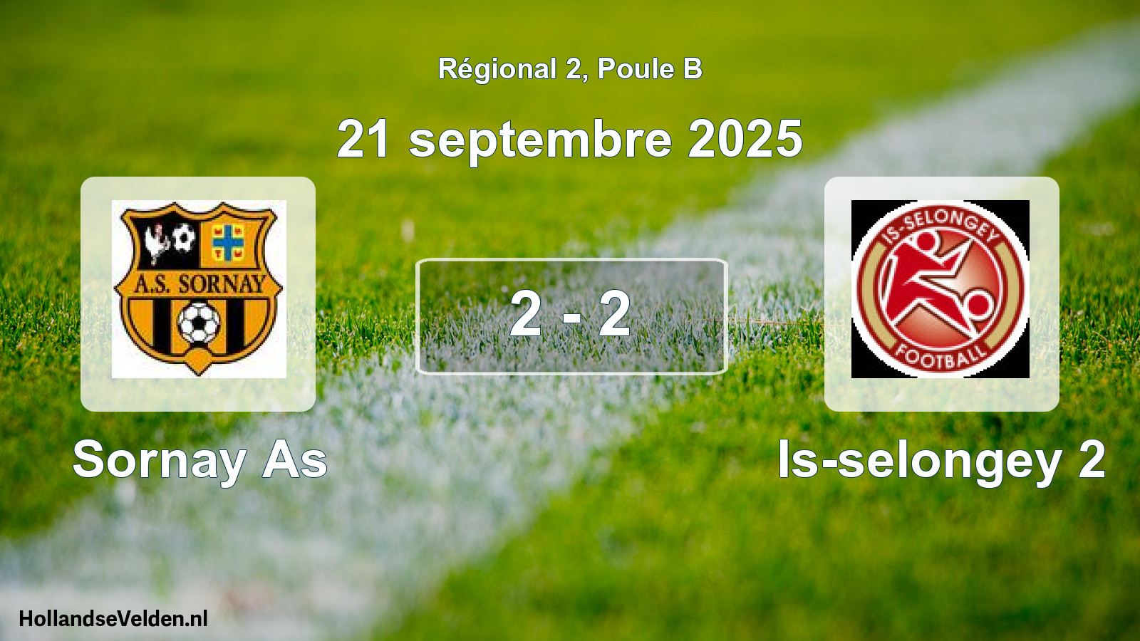 Total number of matches played: Sornay As - Is-selongey 2 2 - 2 (21 September 2025)