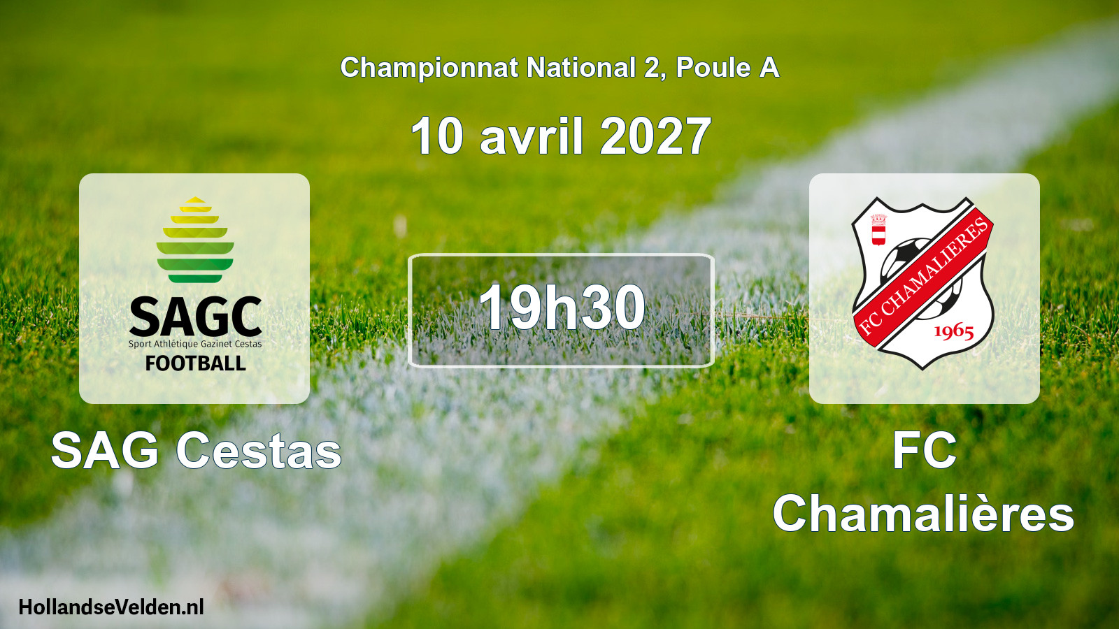 Match programmé: SAG Cestas - FC Chamalières (10 avril 2027)