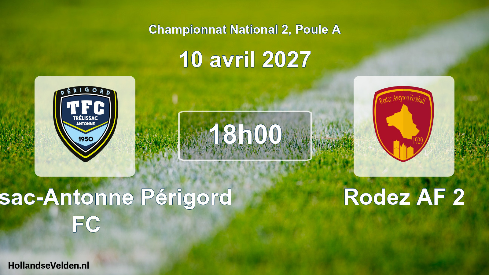 Scheduled Match: Trélissac-Antonne Périgord FC - Rodez AF 2 (10 April 2027)