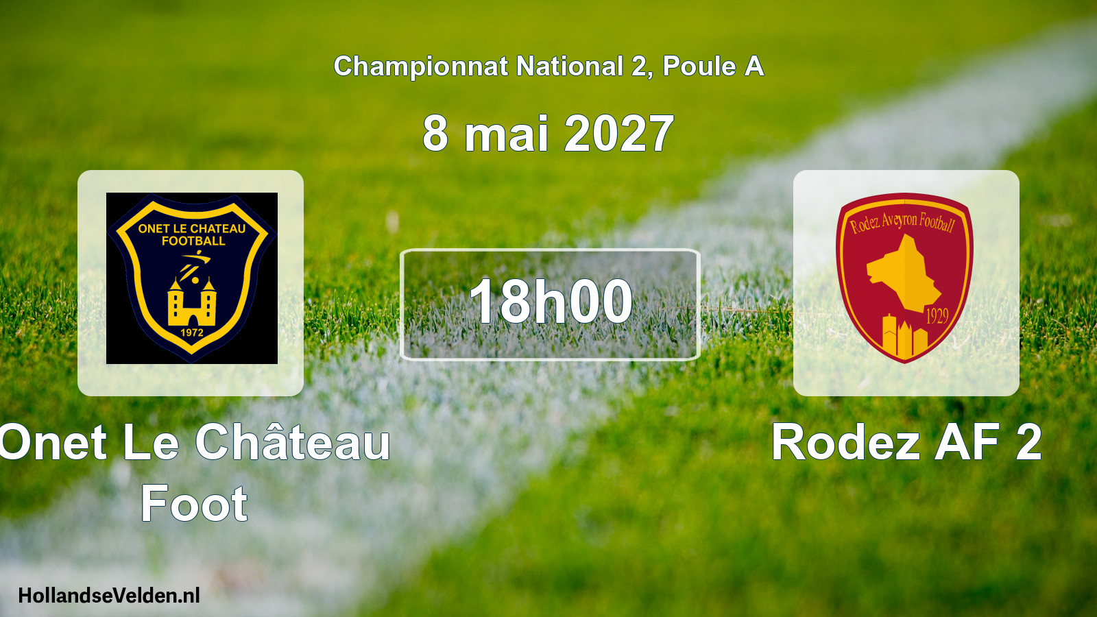 Match programmé: Onet Le Château Foot - Rodez AF 2 (8 mai 2027)