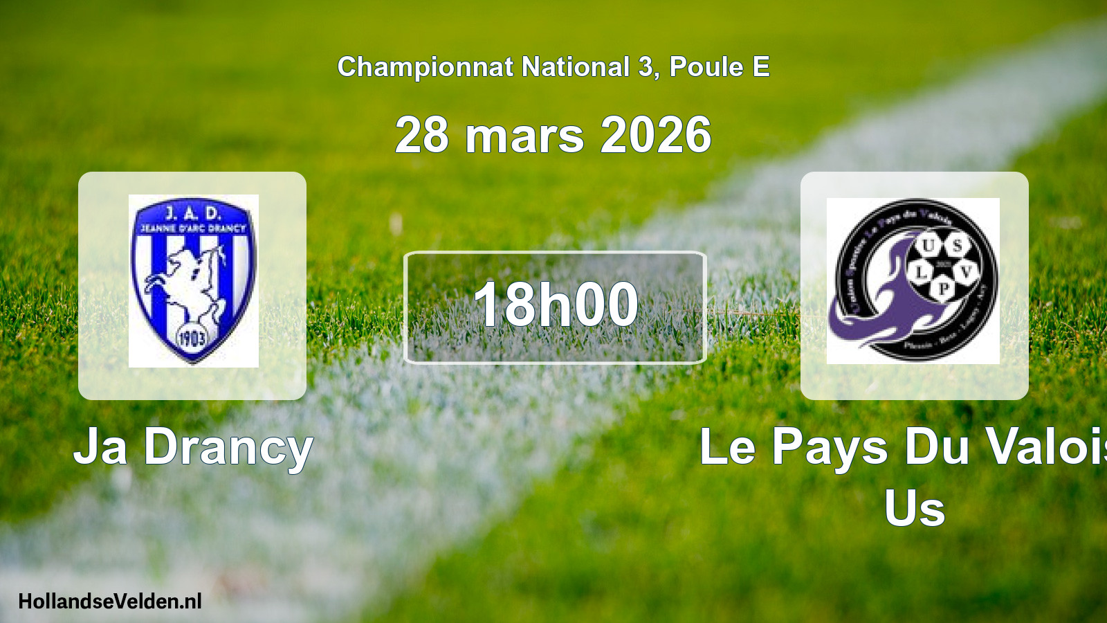 Scheduled Match: Ja Drancy - Le Pays Du Valois Us (28 March 2026)