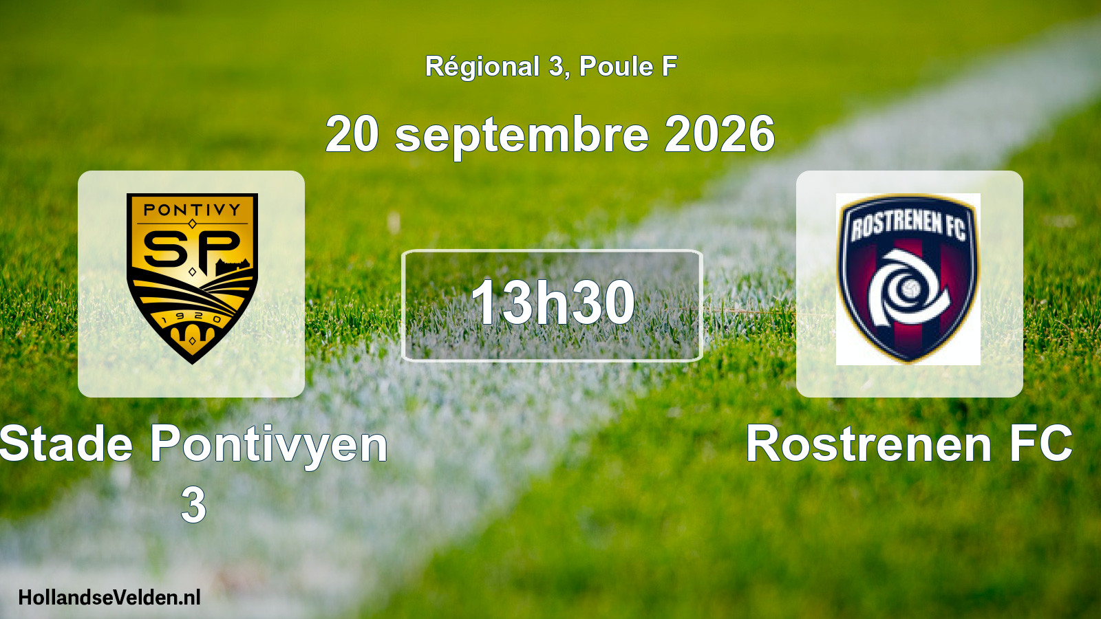 Scheduled Match: Stade Pontivyen 3 - Rostrenen FC (20 September 2026)