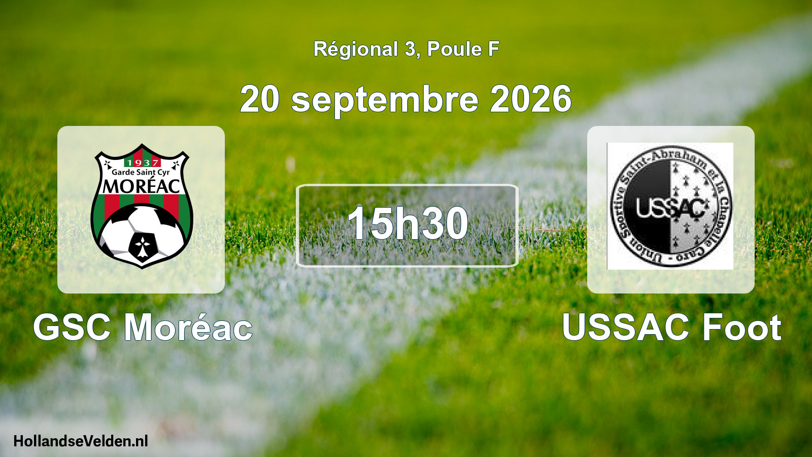 Scheduled Match: GSC Moréac - USSAC Foot (20 September 2026)