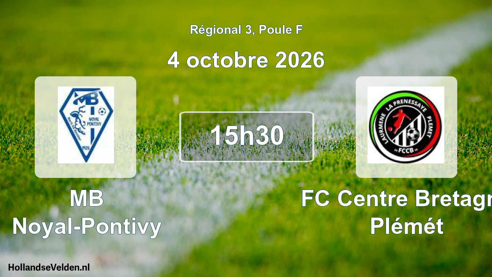 Scheduled Match: MB Noyal-Pontivy - FC Centre Bretagne Plémét (4 October 2026)