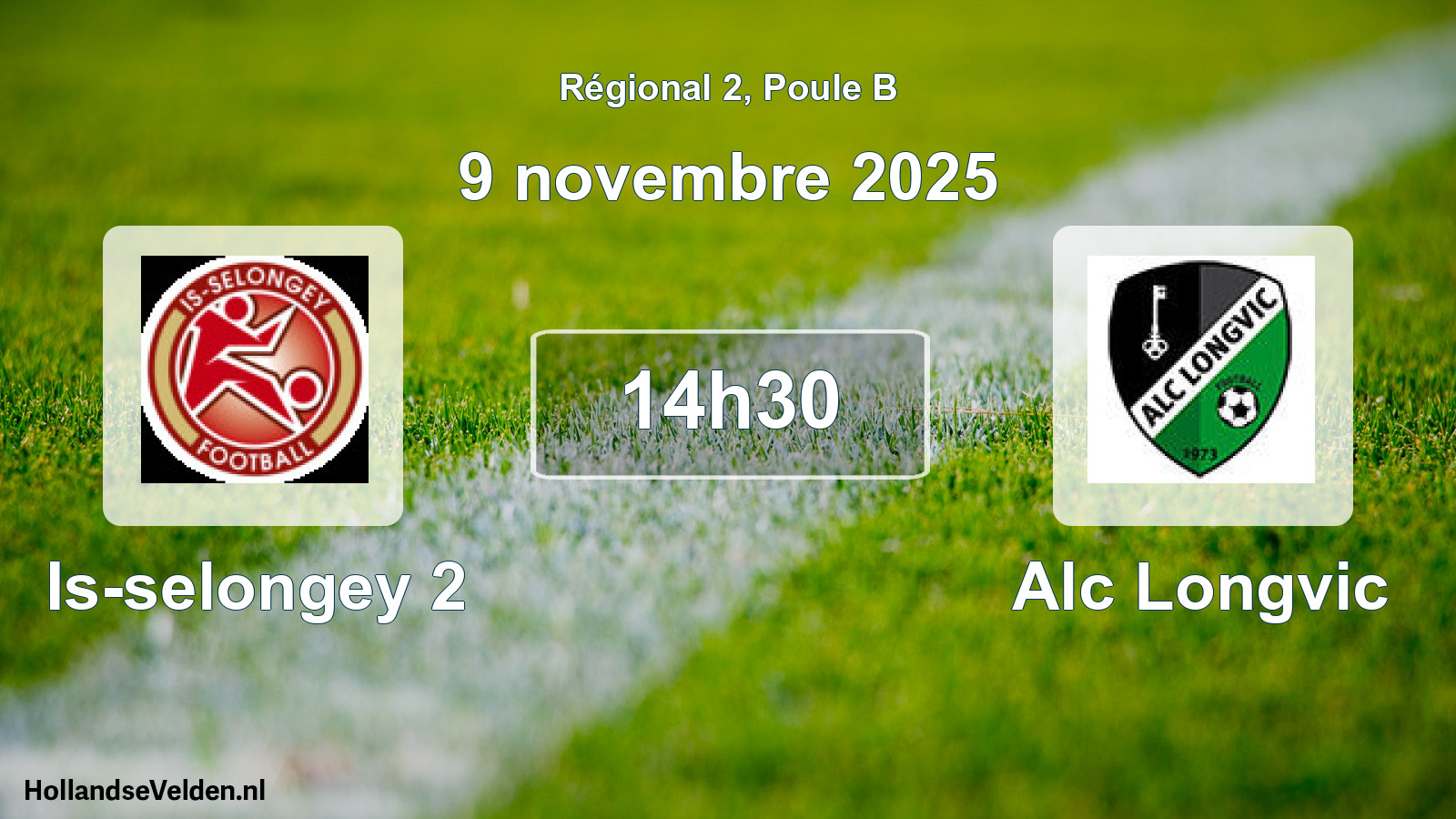 Geplande wedstrijd: Is-selongey 2 - Alc Longvic (9 november 2025)