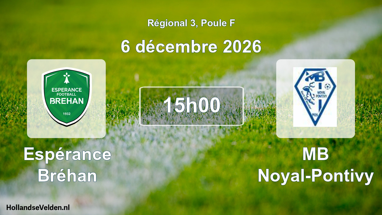 Scheduled Match: Espérance Bréhan - MB Noyal-Pontivy (6 December 2026)