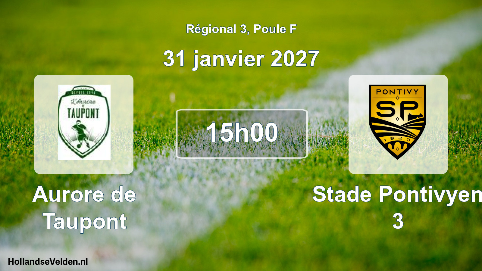 Scheduled Match: Aurore de Taupont - Stade Pontivyen 3 (31 January 2027)