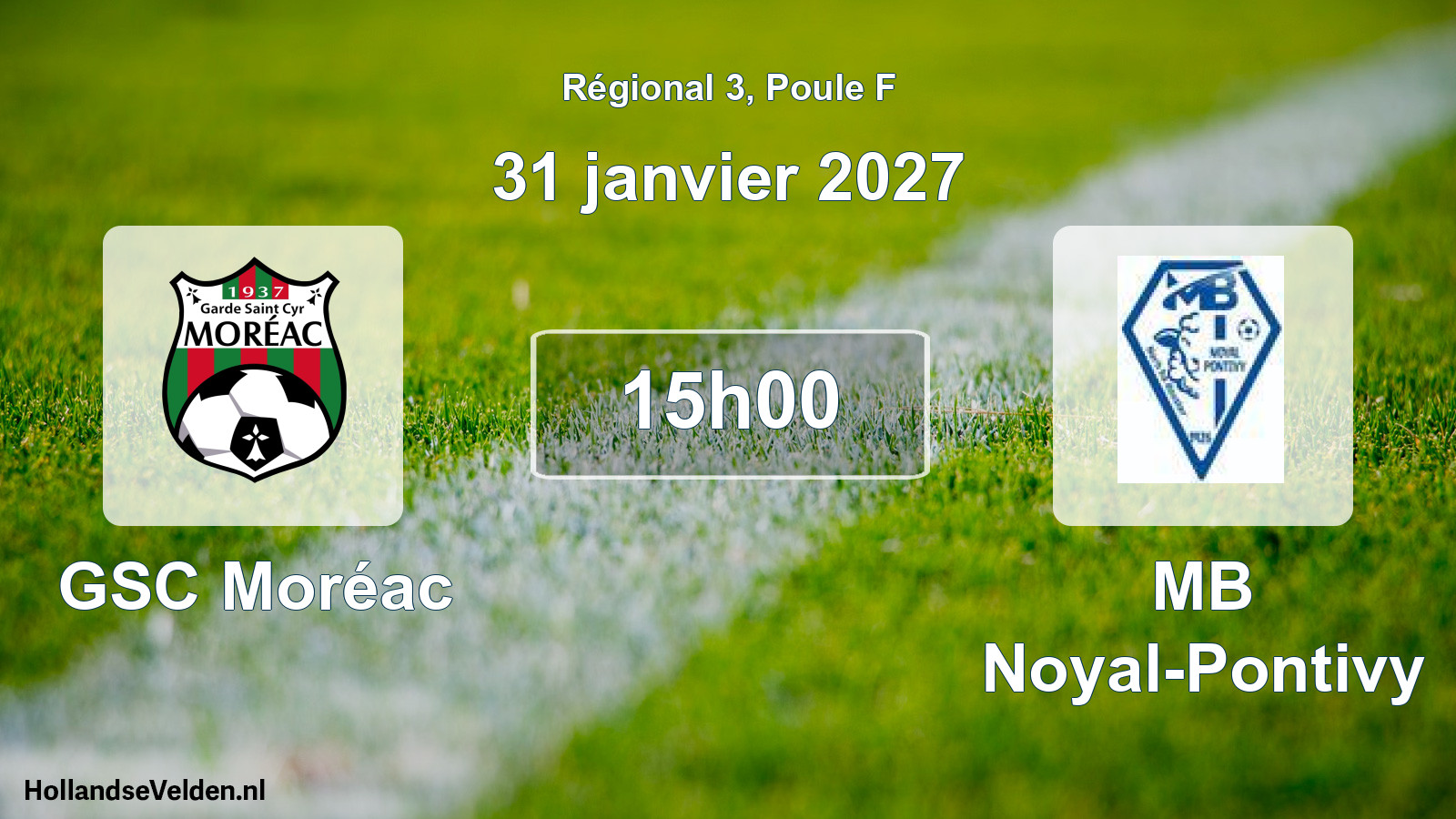 Scheduled Match: GSC Moréac - MB Noyal-Pontivy (31 January 2027)