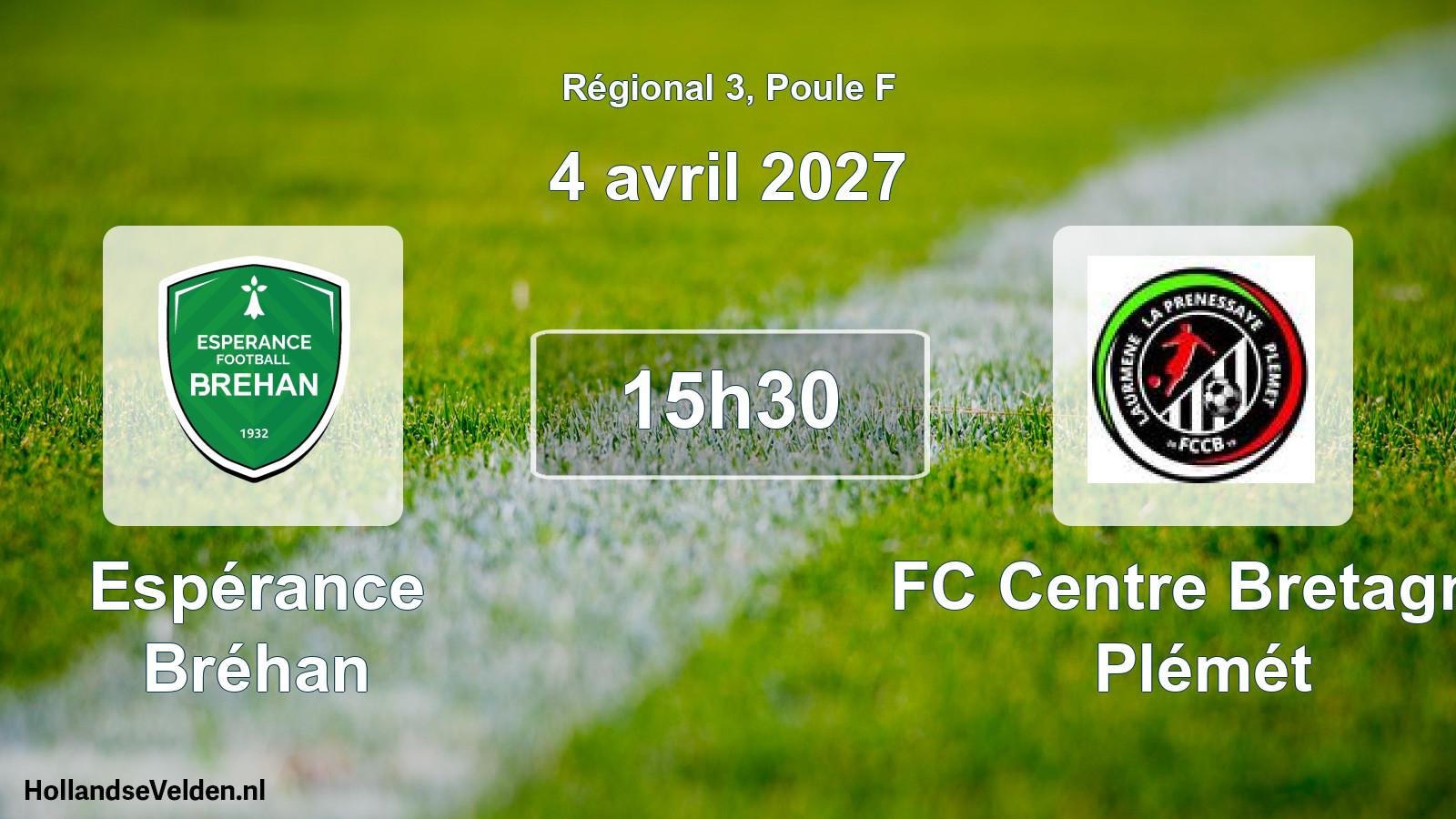 Scheduled Match: Espérance Bréhan - FC Centre Bretagne Plémét (4 April 2027)