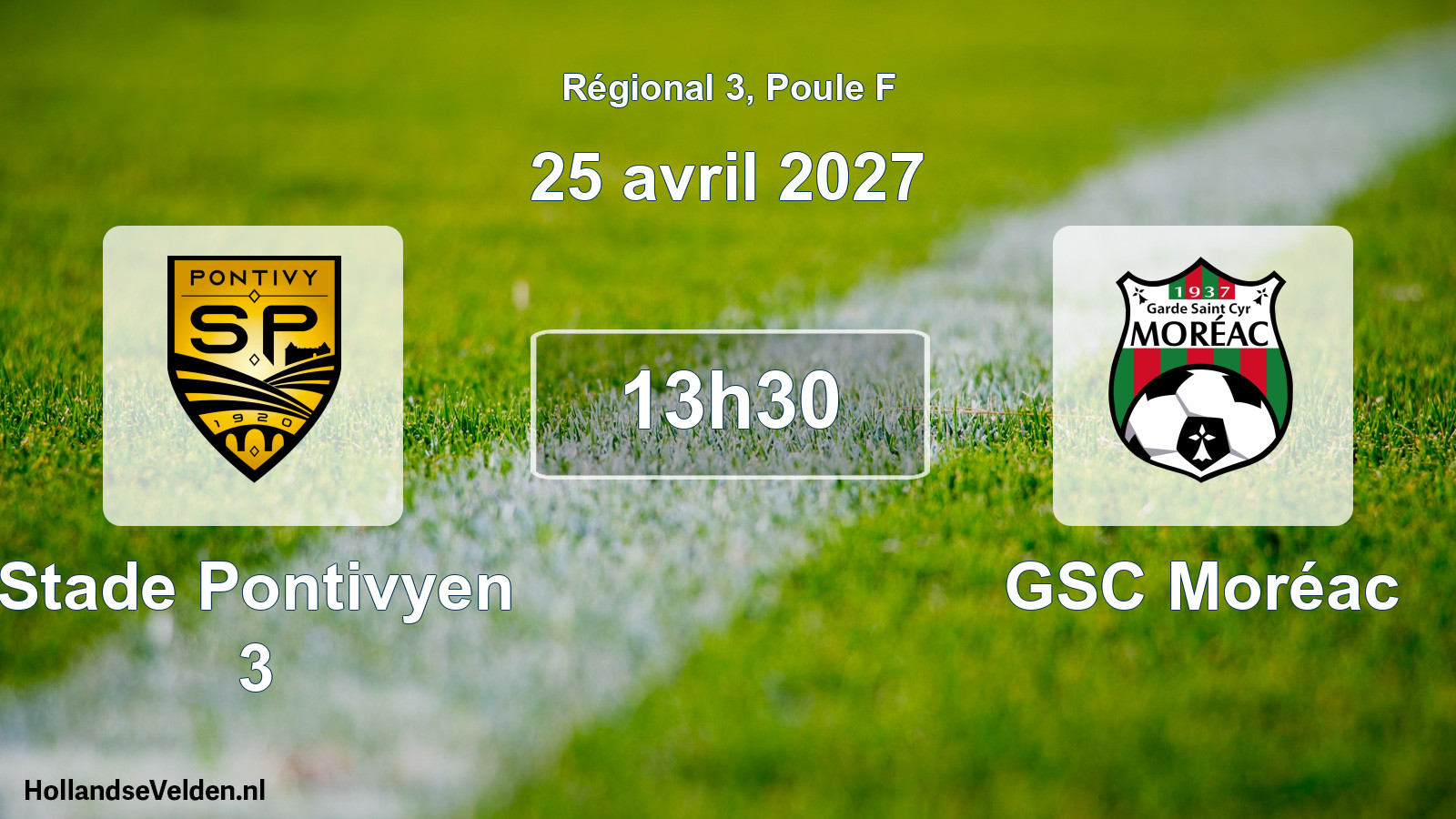Scheduled Match: Stade Pontivyen 3 - GSC Moréac (25 April 2027)