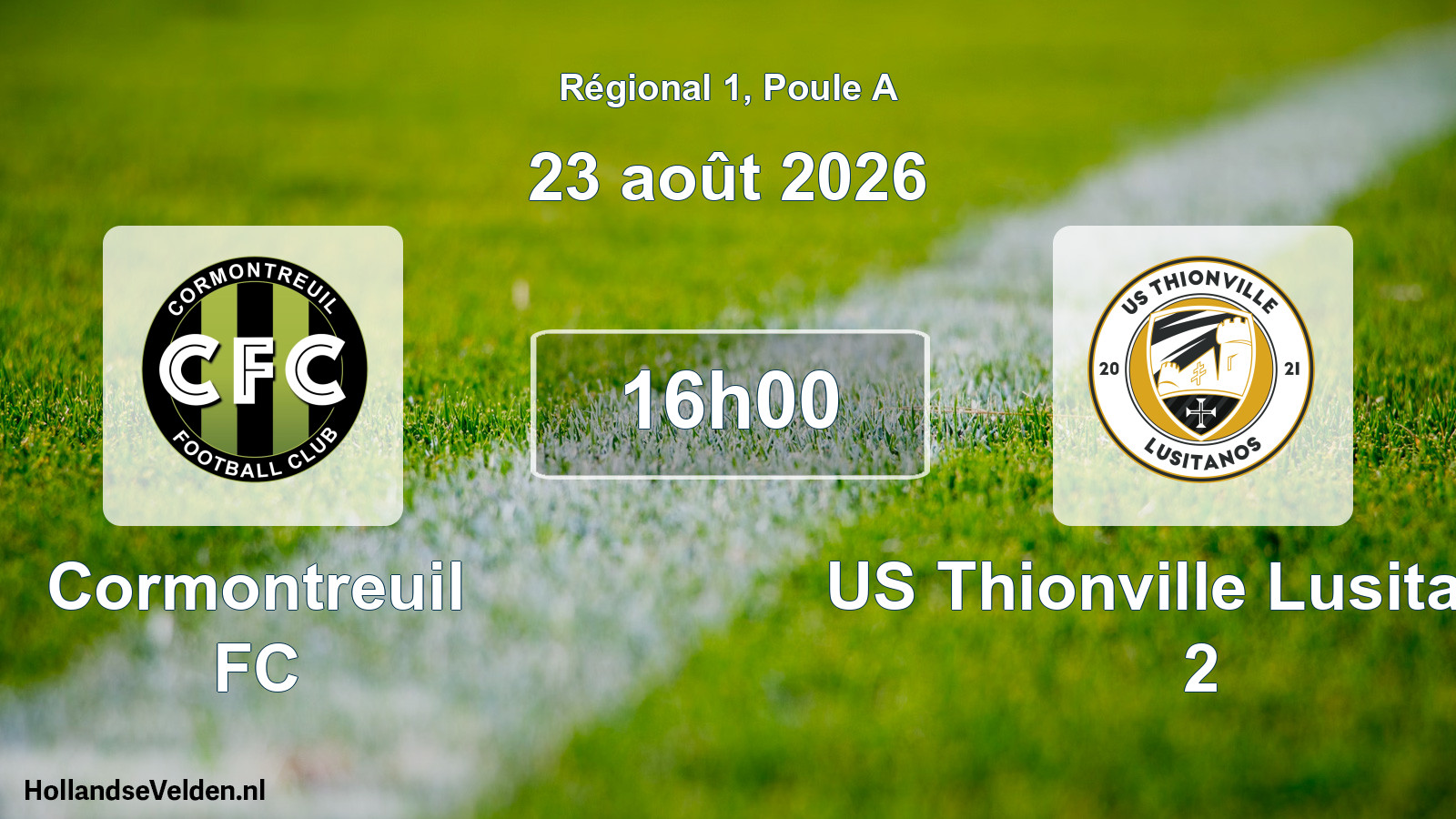 Scheduled Match: Cormontreuil FC - US Thionville Lusitanos 2 (23 August 2026)