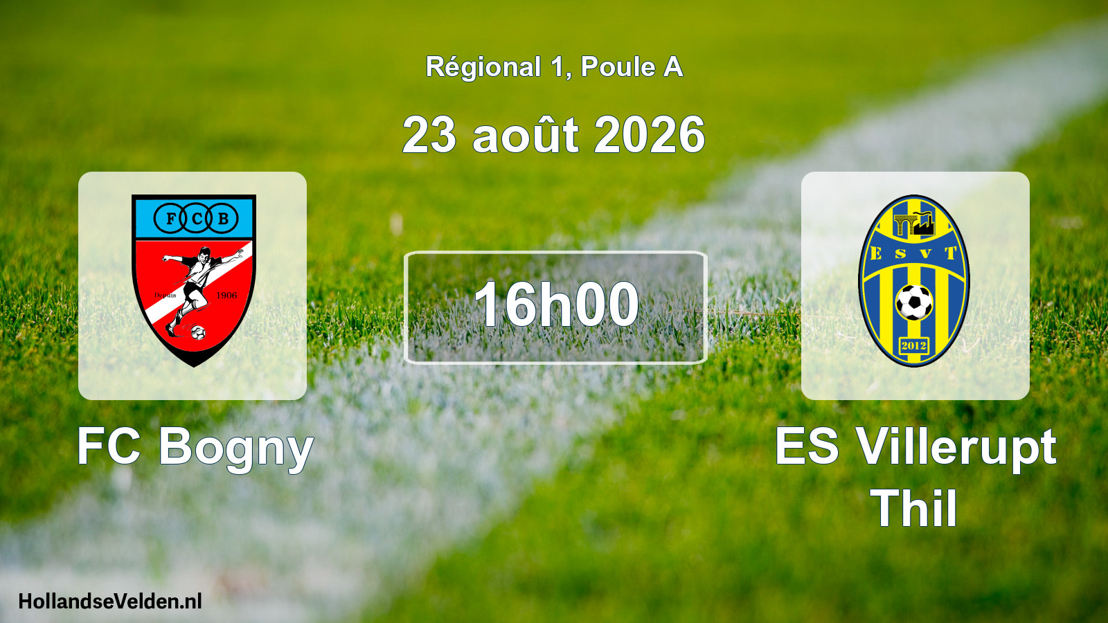 Scheduled Match: FC Bogny - ES Villerupt Thil (23 August 2026)