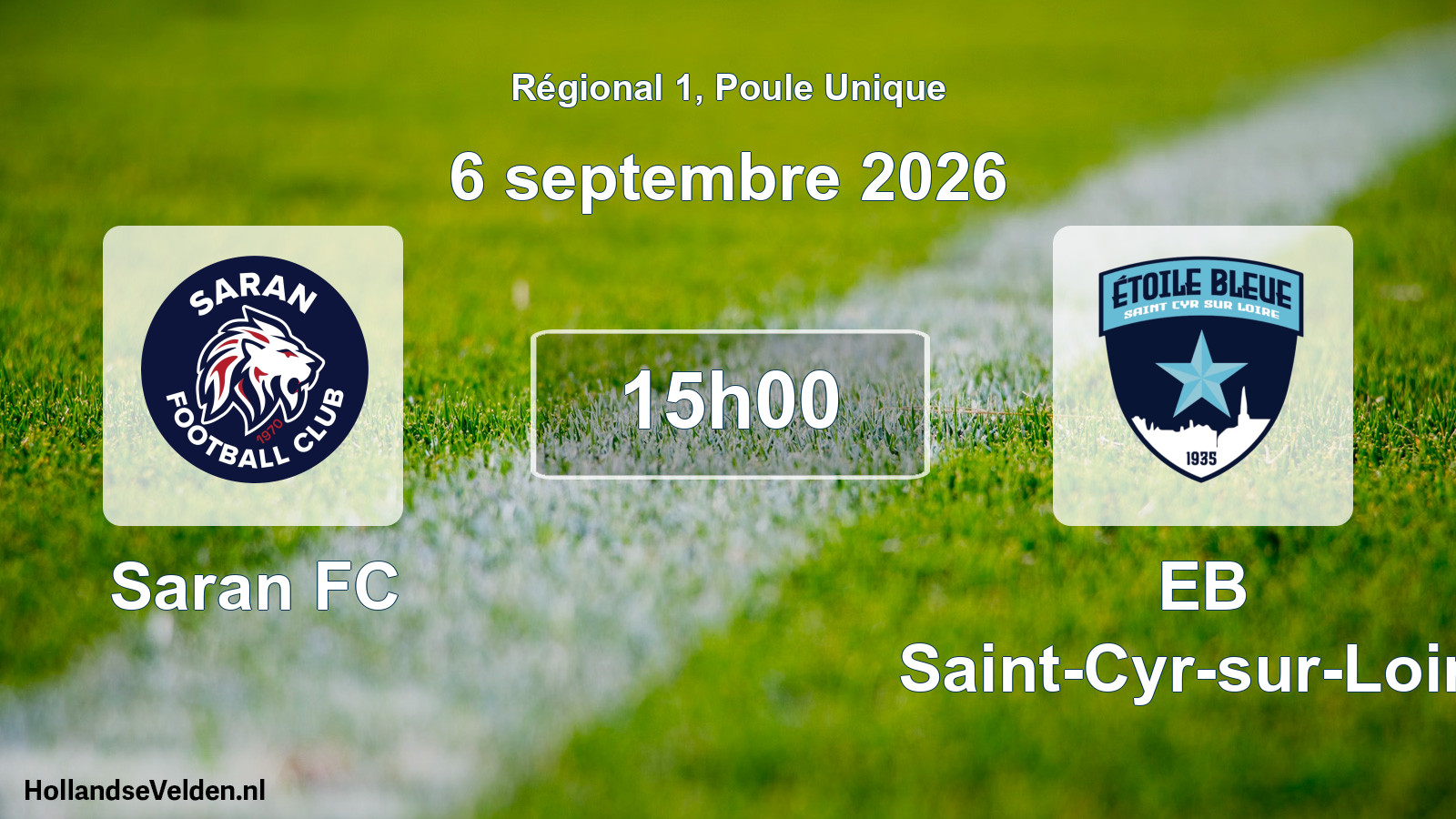 Scheduled Match: Saran FC - EB Saint-Cyr-sur-Loire (6 September 2026)