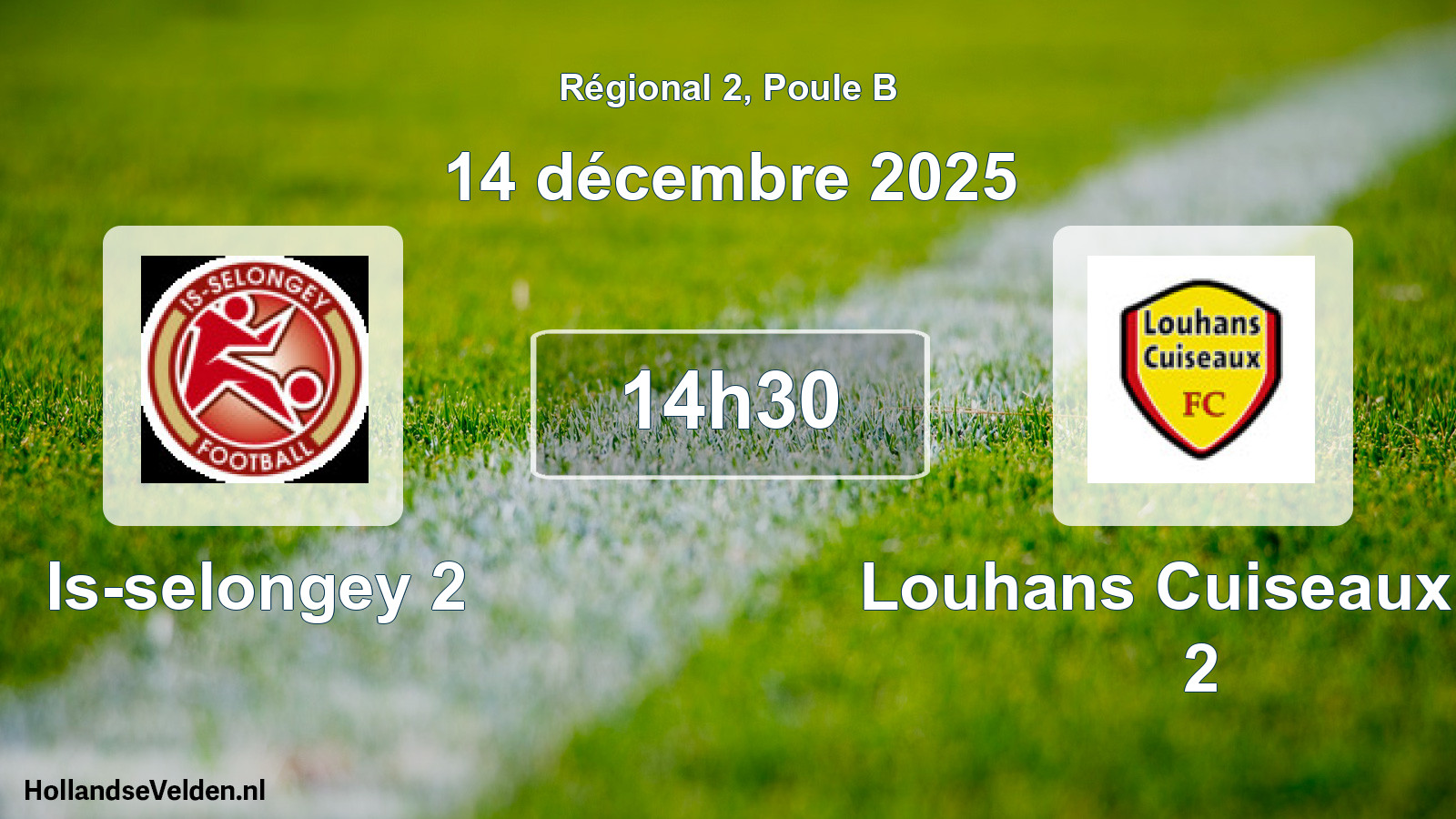 Geplande wedstrijd: Is-selongey 2 - Louhans Cuiseaux Fc 2 (14 december 2025)