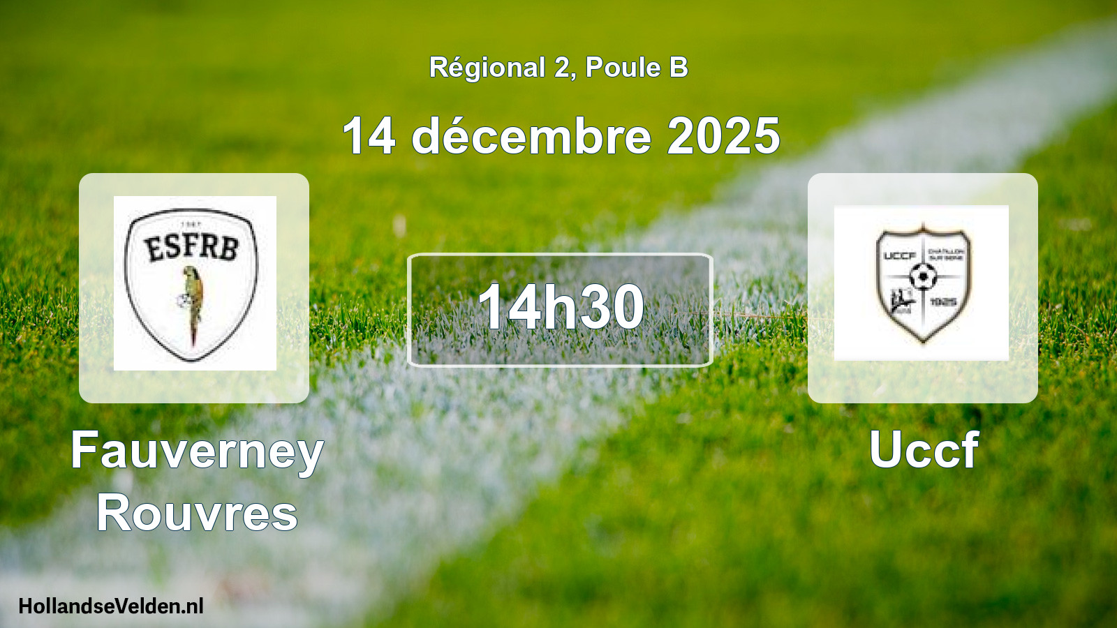 Scheduled Match: Fauverney Rouvres - Uccf (14 December 2025)