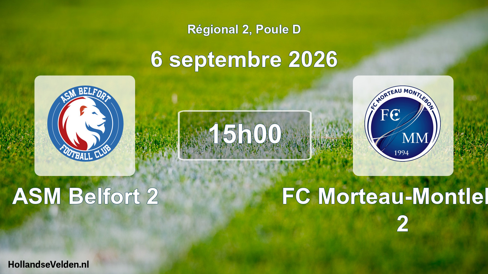 Scheduled Match: ASM Belfort 2 - FC Morteau-Montlebon 2 (6 September 2026)