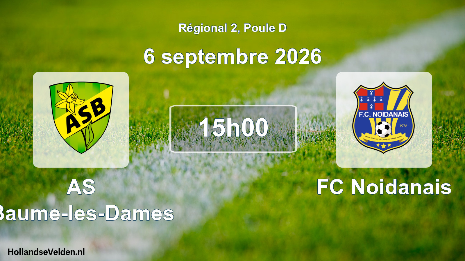 Scheduled Match: AS Baume-les-Dames - FC Noidanais (6 September 2026)