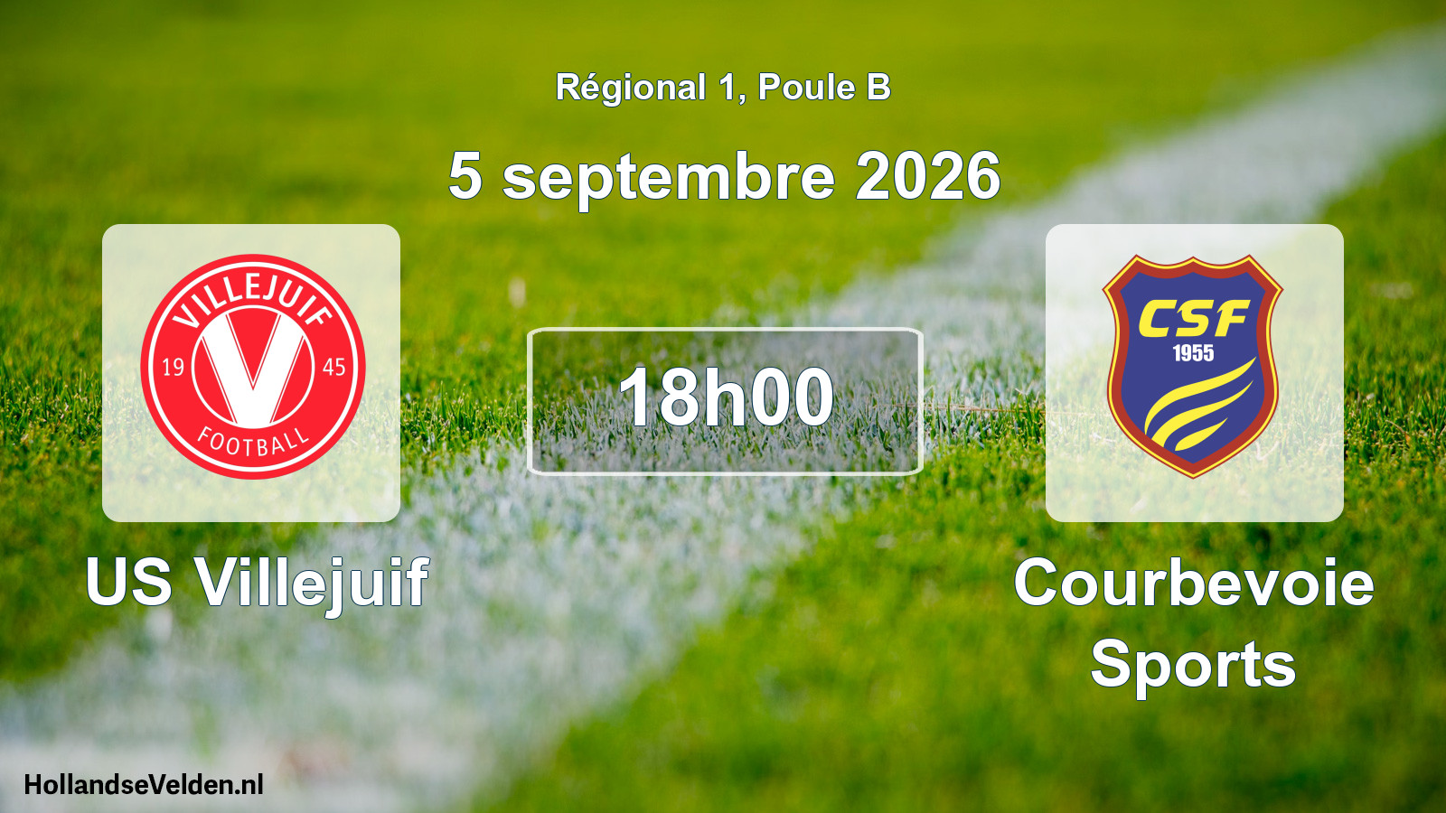 Scheduled Match: US Villejuif - Courbevoie Sports (5 September 2026)