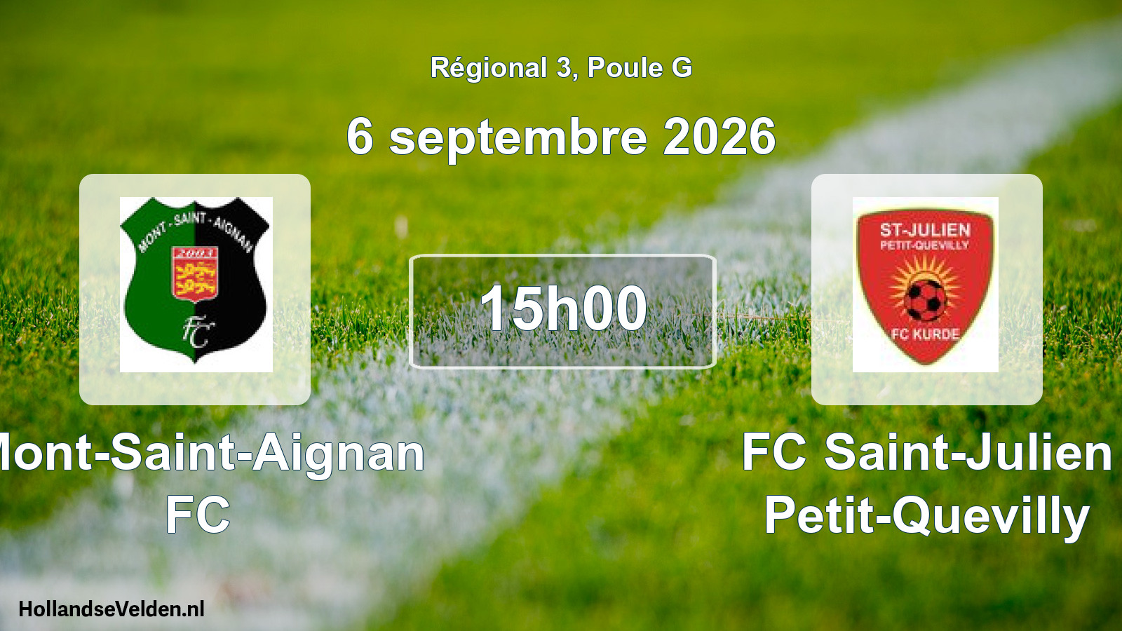 Scheduled Match: Mont-Saint-Aignan FC - FC Saint-Julien Petit-Quevilly (6 September 2026)
