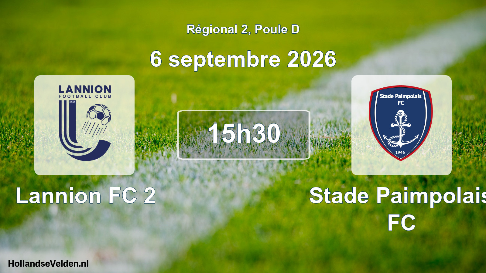 Scheduled Match: Lannion FC 2 - Stade Paimpolais FC (6 September 2026)