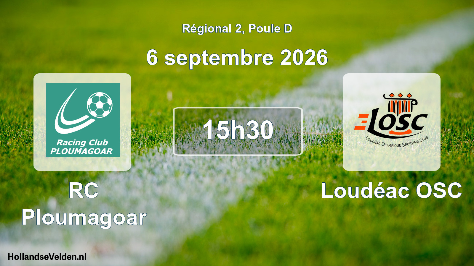 Match programmé: RC Ploumagoar - Loudéac OSC (6 septembre 2026)
