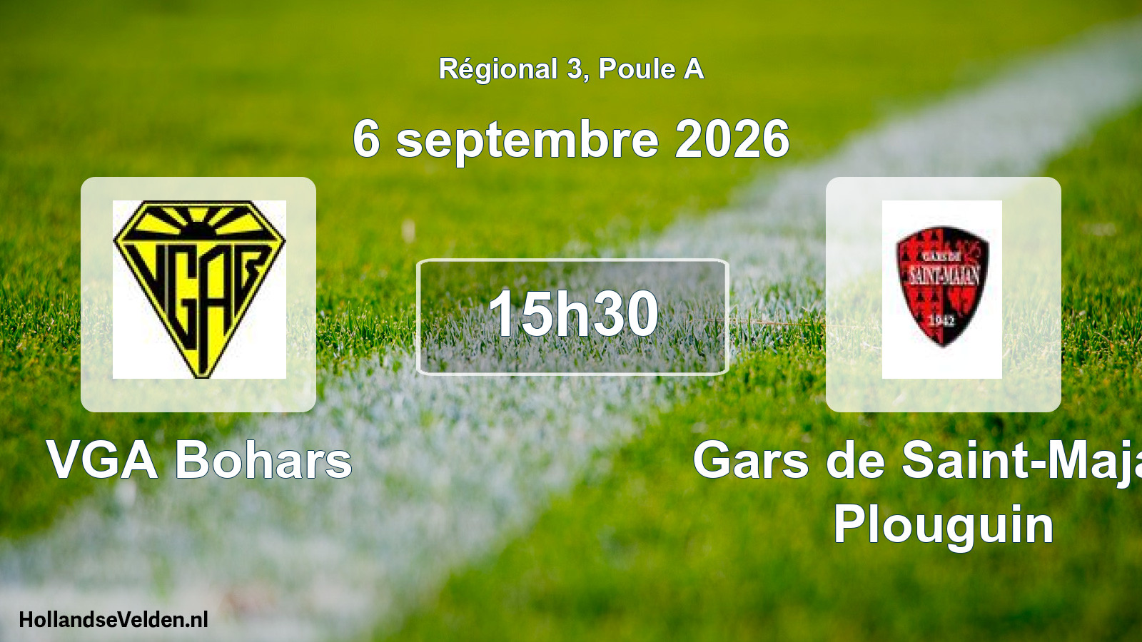 Scheduled Match: VGA Bohars - Gars de Saint-Majan Plouguin (6 September 2026)