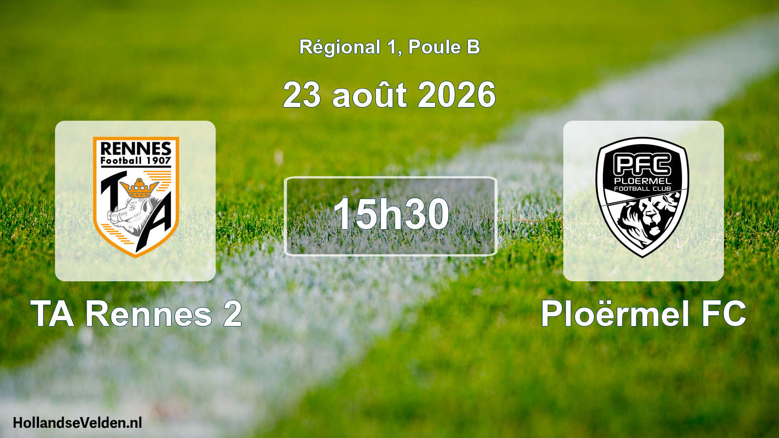 Scheduled Match: TA Rennes 2 - Ploërmel FC (23 August 2026)