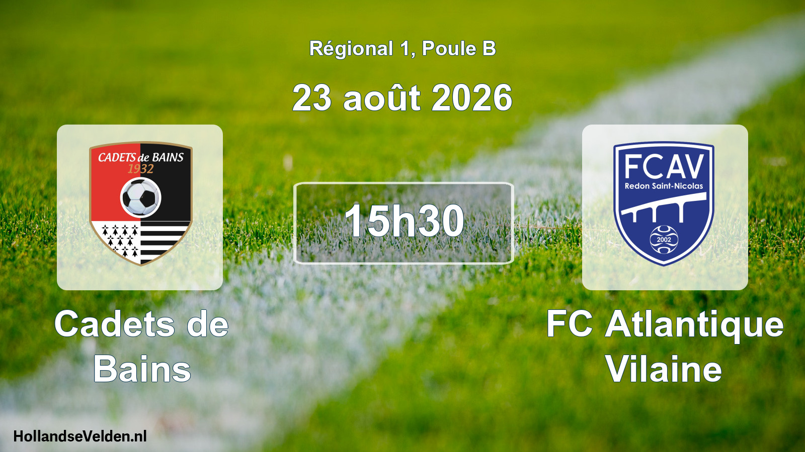 Scheduled Match: Cadets de Bains - FC Atlantique Vilaine (23 August 2026)