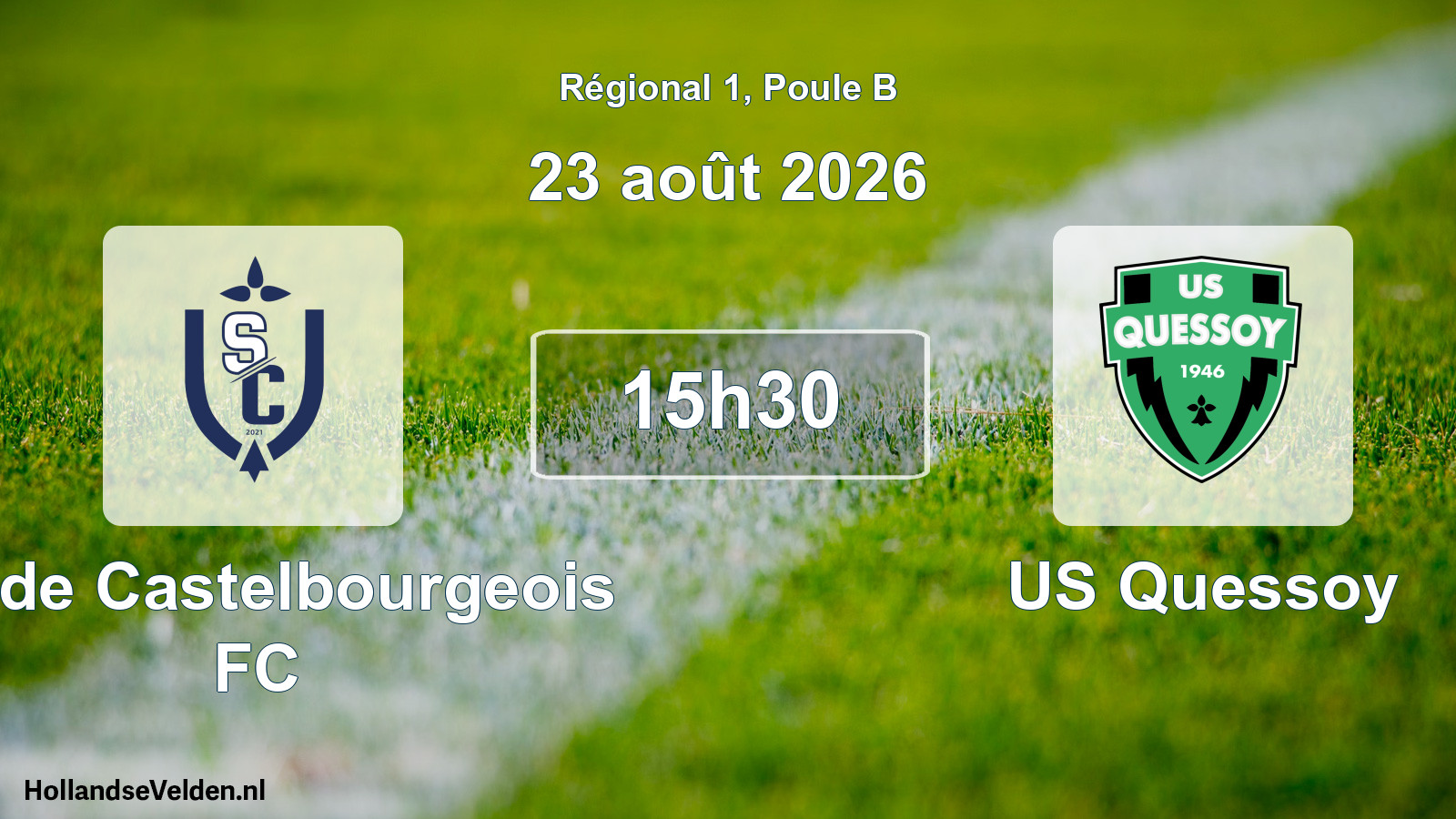 Scheduled Match: Stade Castelbourgeois FC - US Quessoy (23 August 2026)
