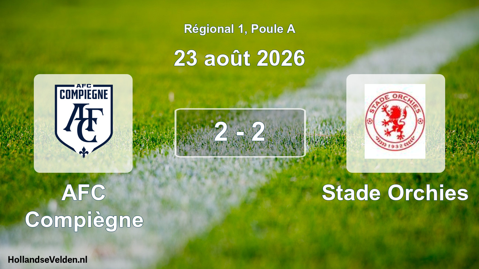 Scheduled Match: AFC Compiègne - Stade Orchies (23 August 2026)