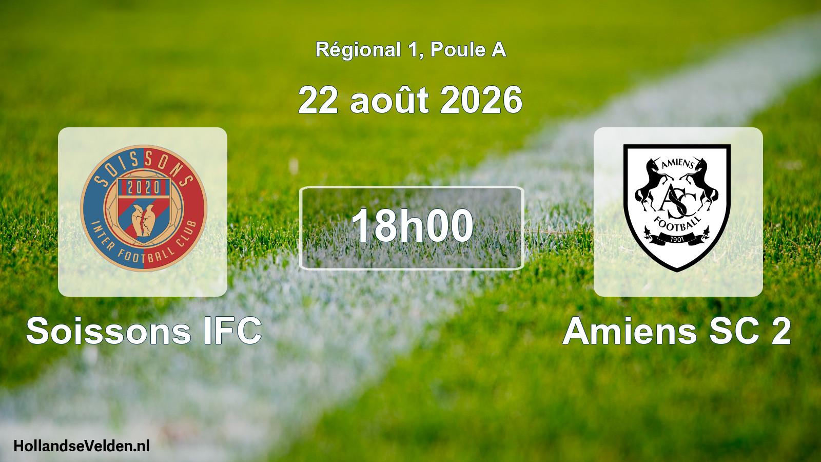 Total number of matches played: Soissons IFC - Amiens SC 2 4 - 4 (22 August 2026)