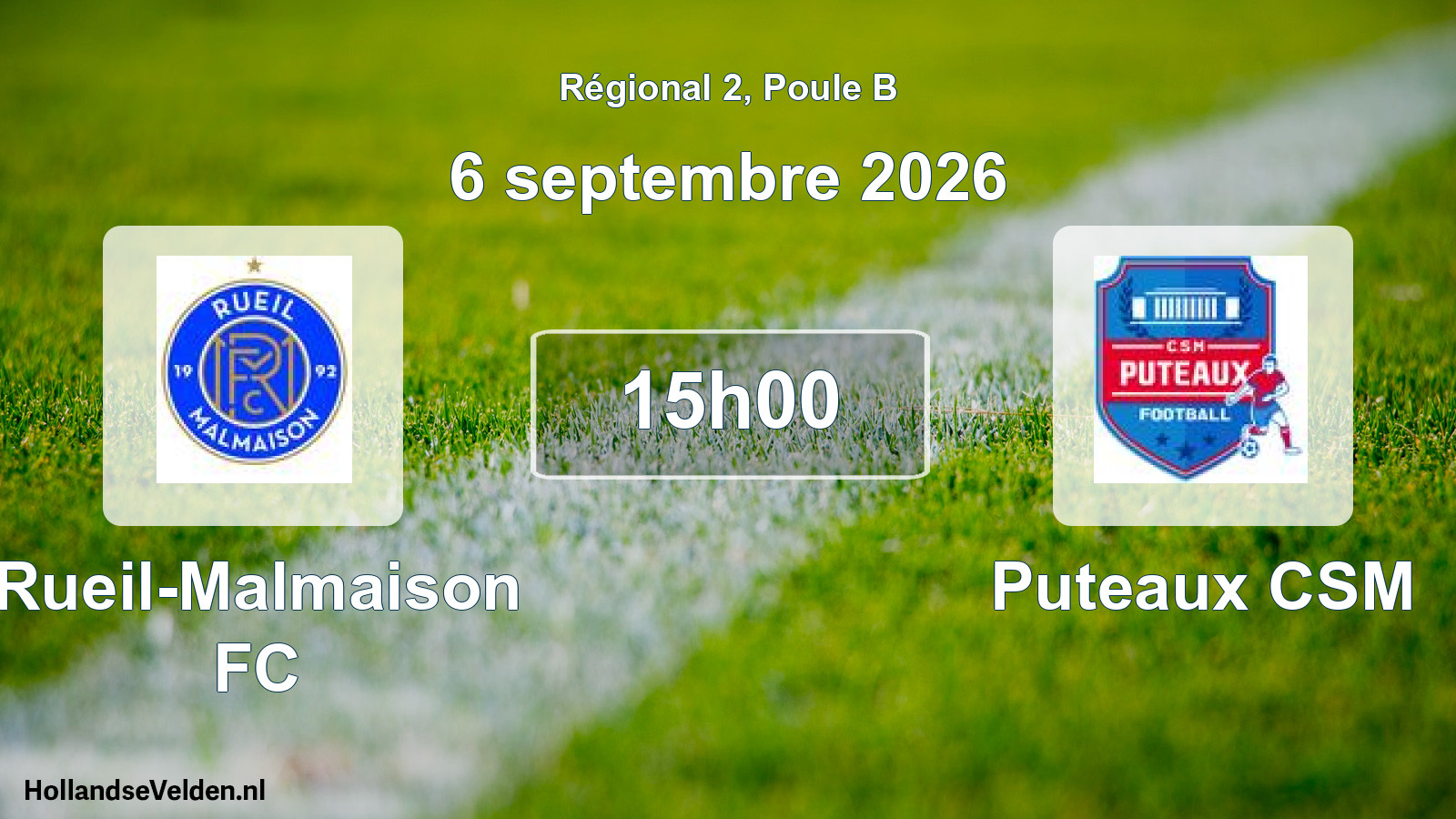 Scheduled Match: Rueil-Malmaison FC - Puteaux CSM (6 September 2026)