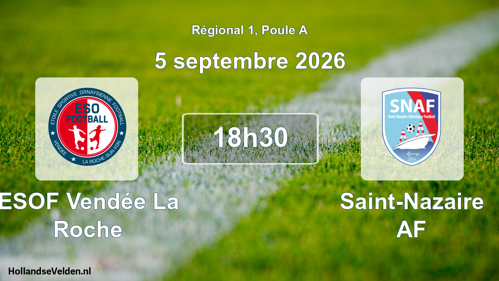Scheduled Match: ESOF Vendée La Roche - Saint-Nazaire AF (5 September 2026)