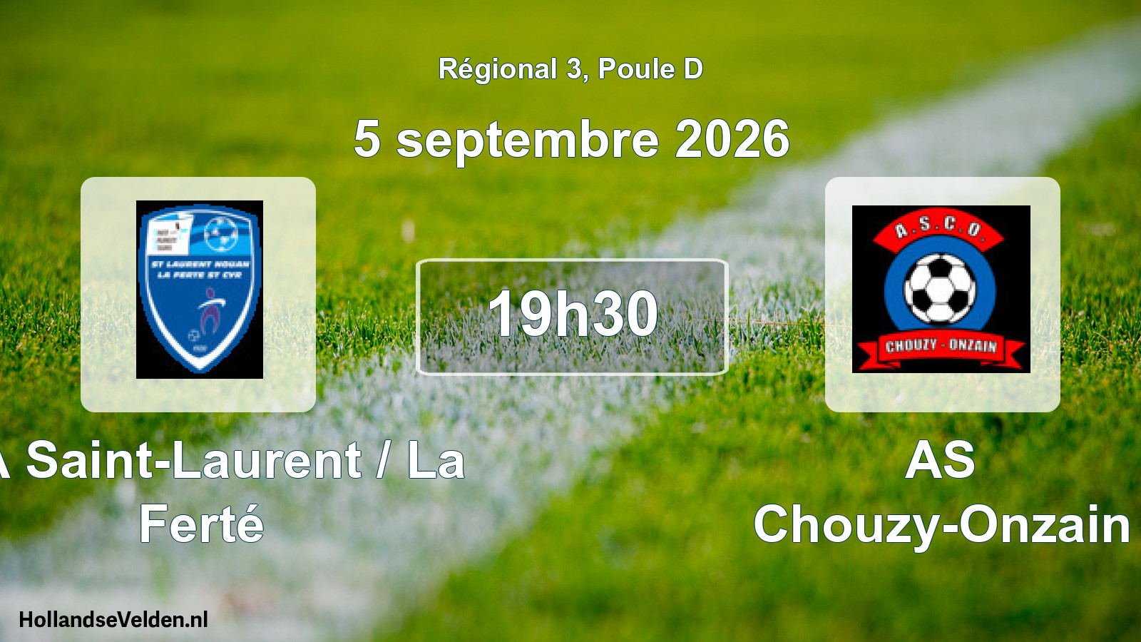 Scheduled Match: CA Saint-Laurent / La Ferté - AS Chouzy-Onzain (5 September 2026)