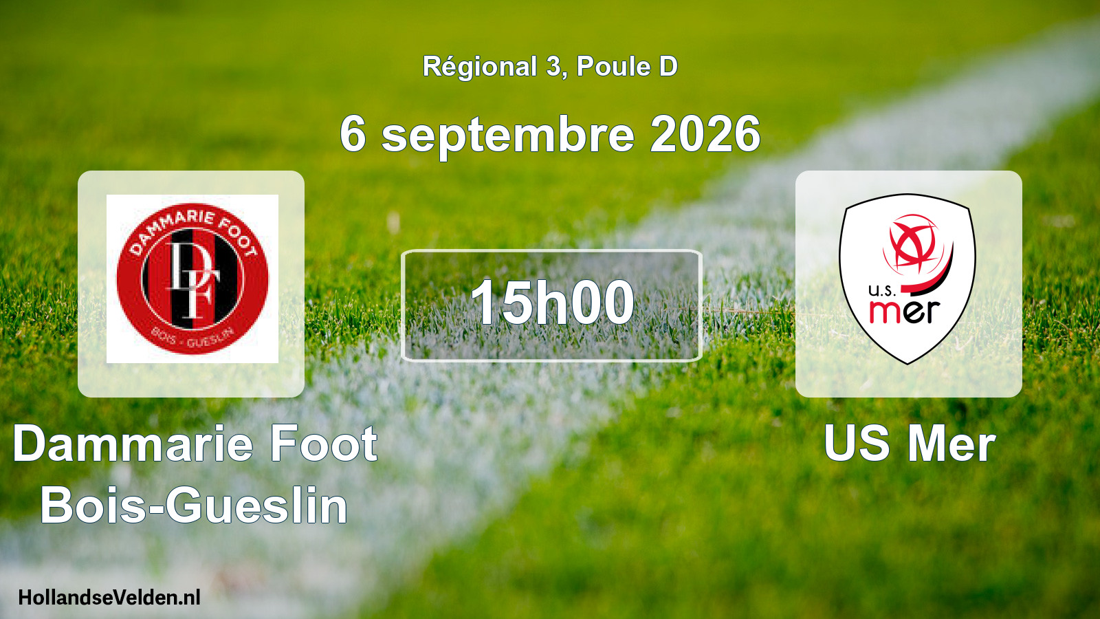 Scheduled Match: Dammarie Foot Bois-Gueslin - US Mer (6 September 2026)