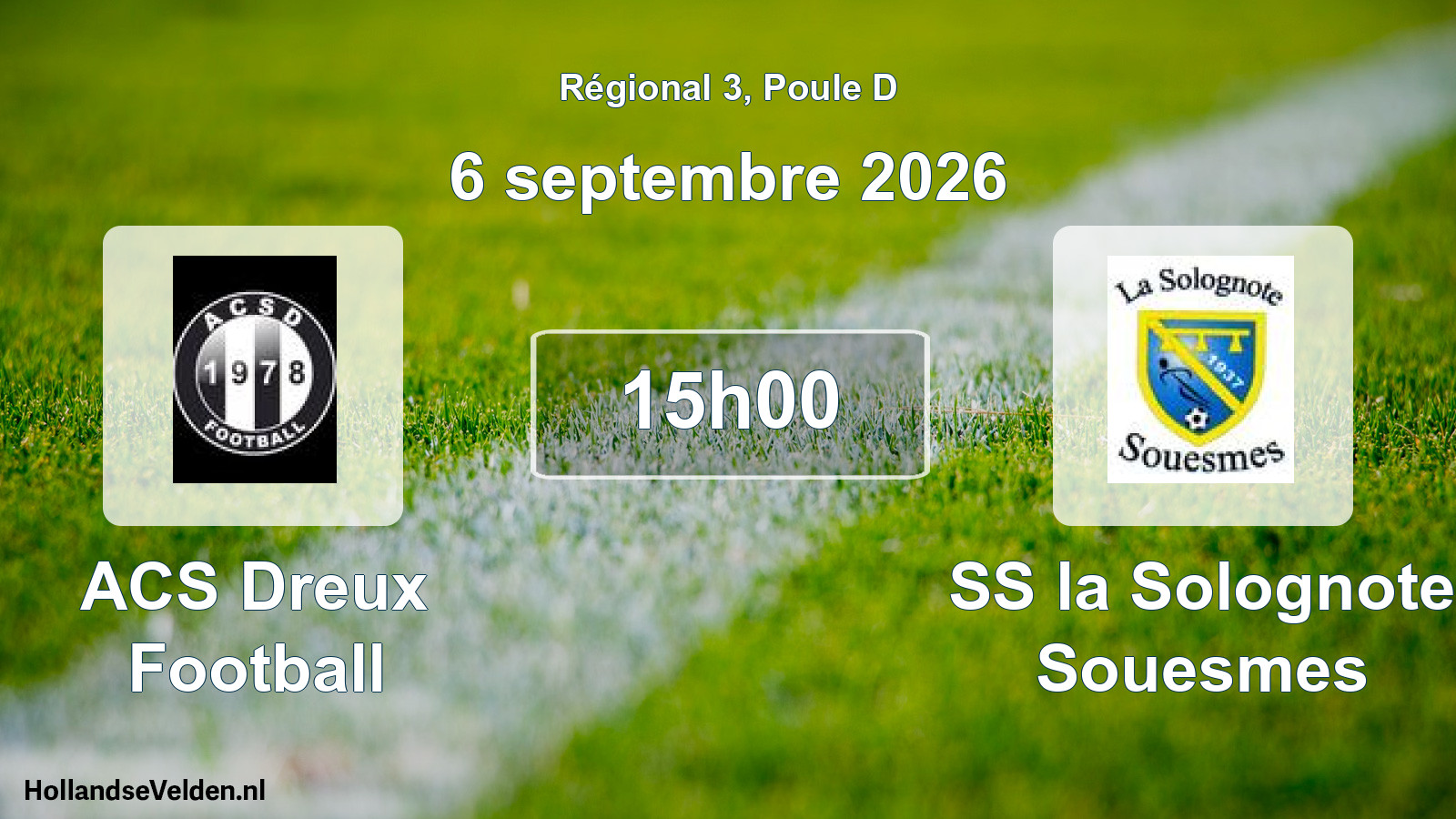 Scheduled Match: ACS Dreux Football - SS la Solognote Souesmes (6 September 2026)