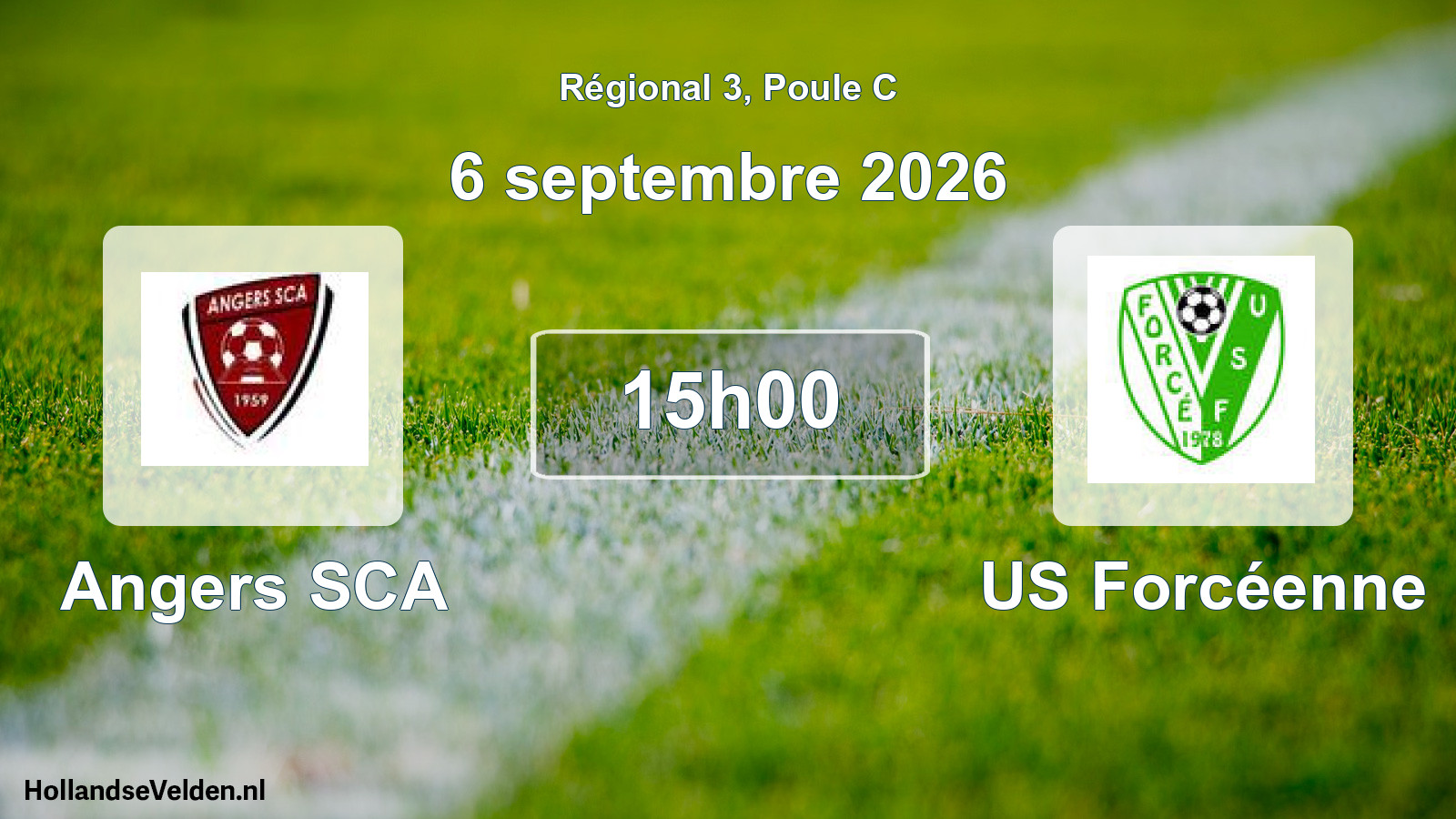 Scheduled Match: Angers SCA - US Forcéenne (6 September 2026)