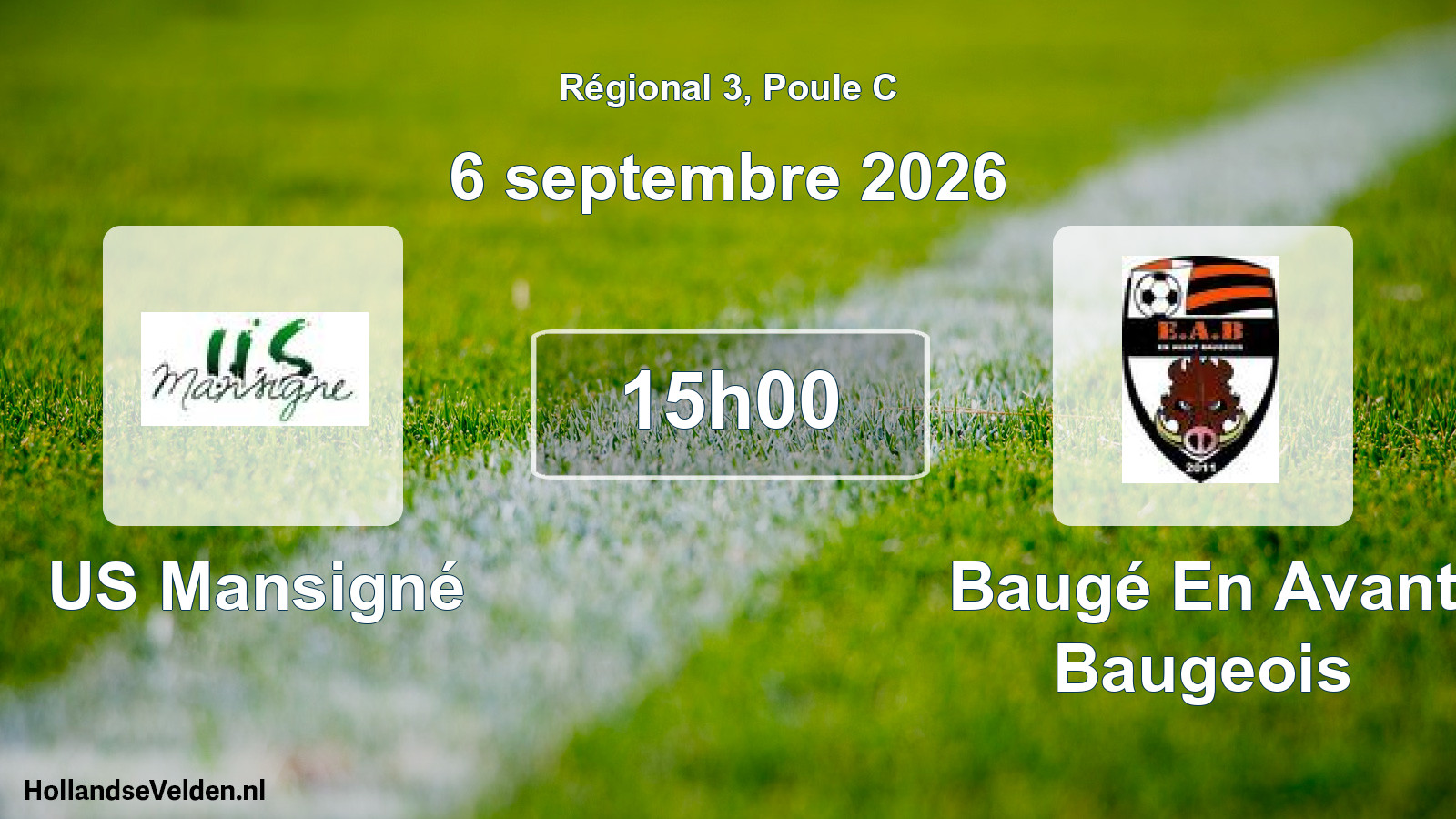 Scheduled Match: US Mansigné - Baugé En Avant Baugeois (6 September 2026)