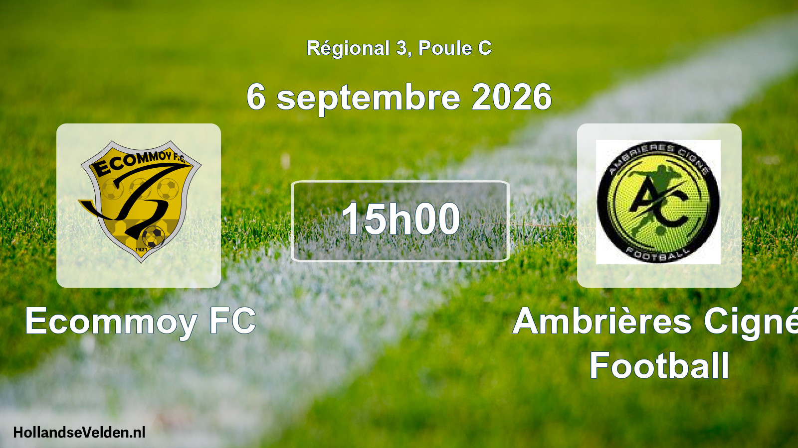 Scheduled Match: Ecommoy FC - Ambrières Cigné Football (6 September 2026)