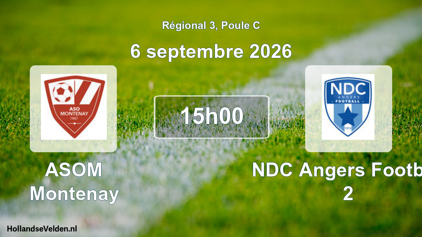 Scheduled Match: ASOM Montenay - NDC Angers Football 2 (6 September 2026)