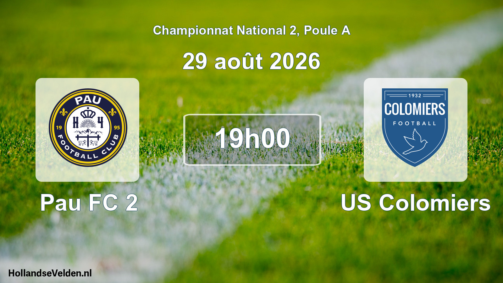 Scheduled Match: Pau FC 2 - US Colomiers (29 August 2026)