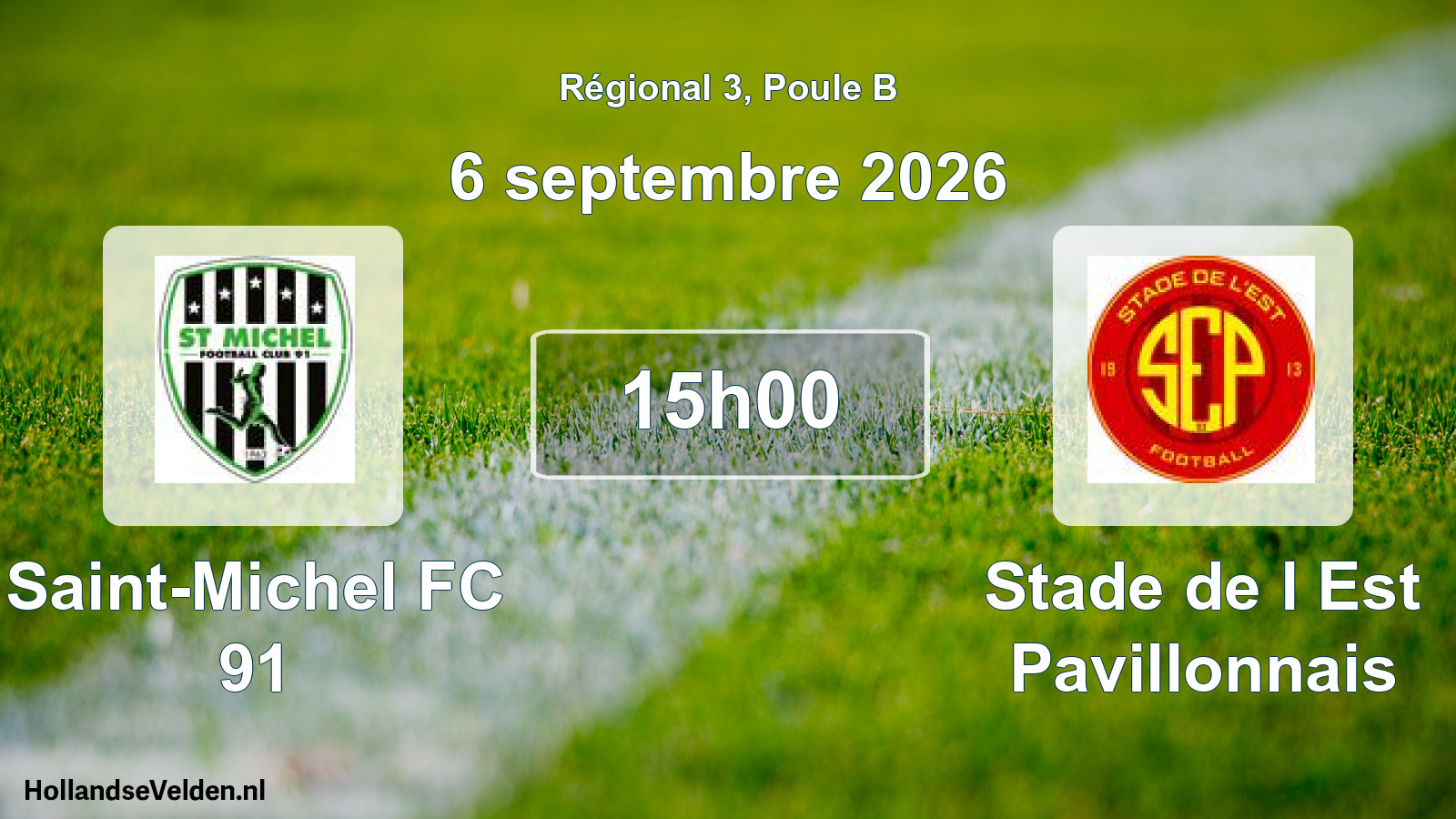 Scheduled Match: Saint-Michel FC 91 - Stade de l Est Pavillonnais (6 September 2026)