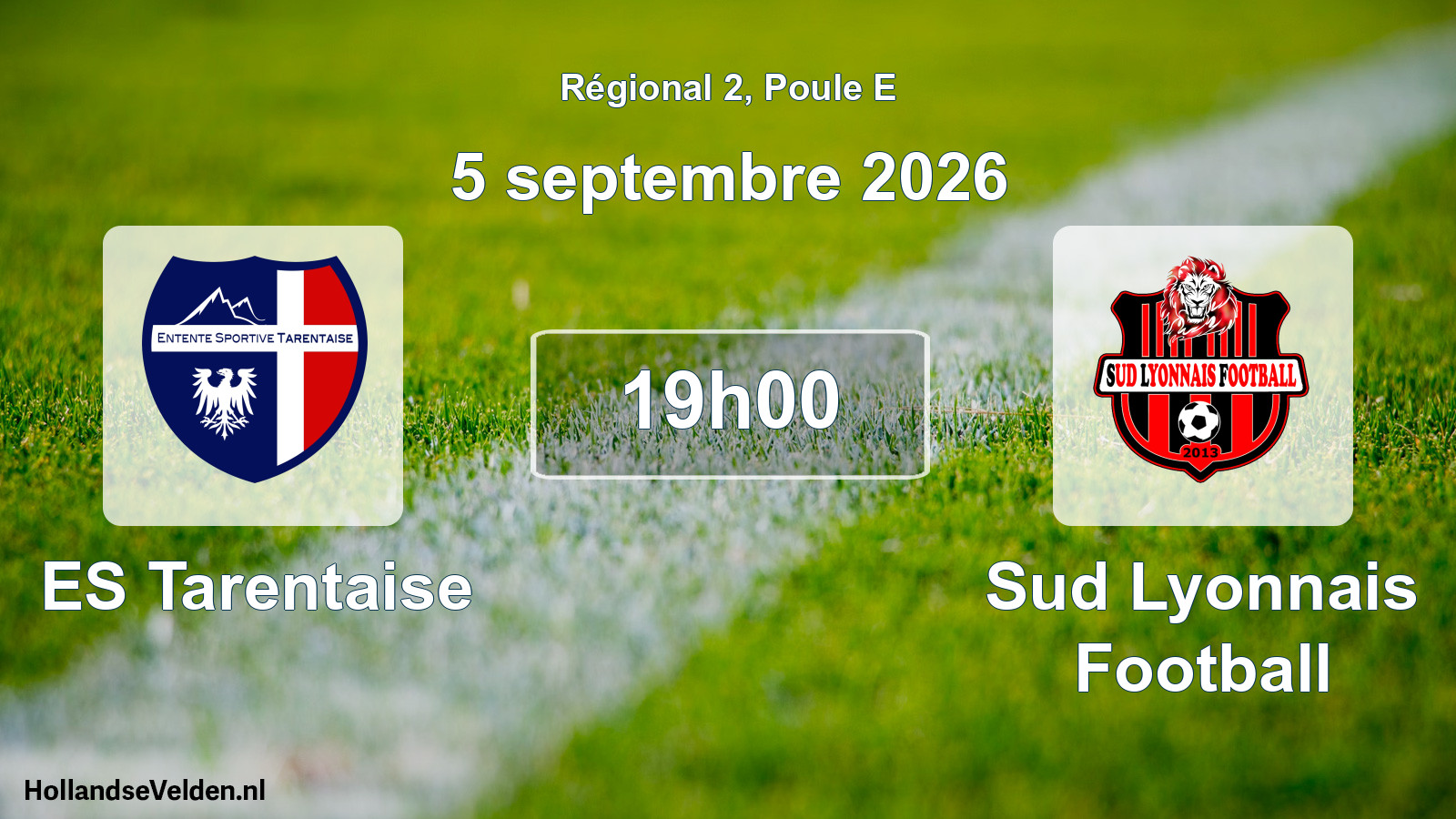 Scheduled Match: ES Tarentaise - Sud Lyonnais Football (5 September 2026)