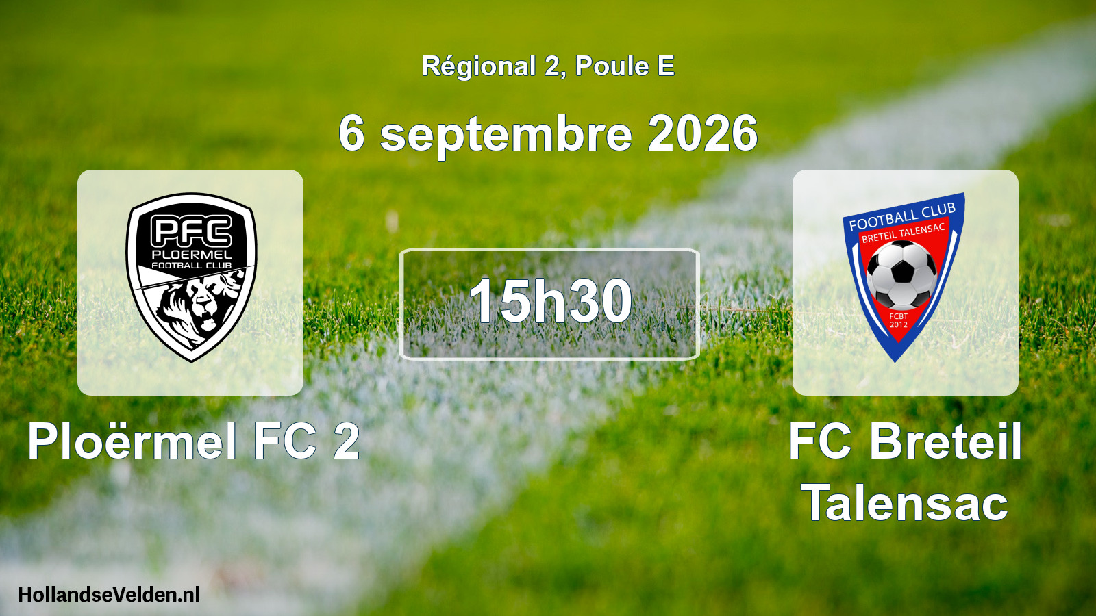 Scheduled Match: Ploërmel FC 2 - FC Breteil Talensac (6 September 2026)