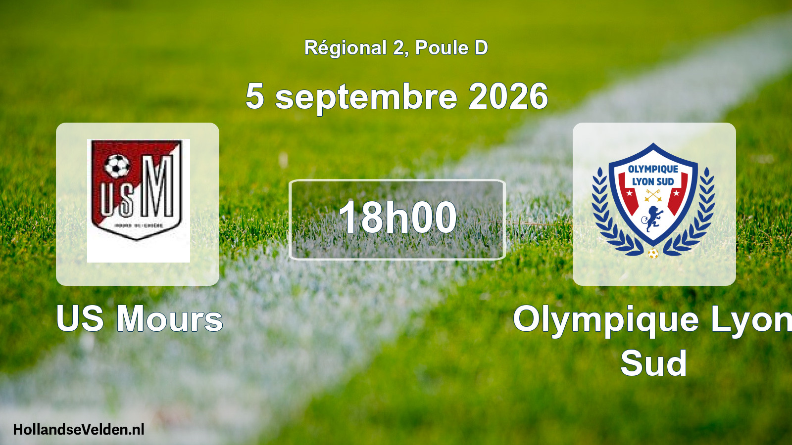 Scheduled Match: US Mours - Olympique Lyon Sud (5 September 2026)